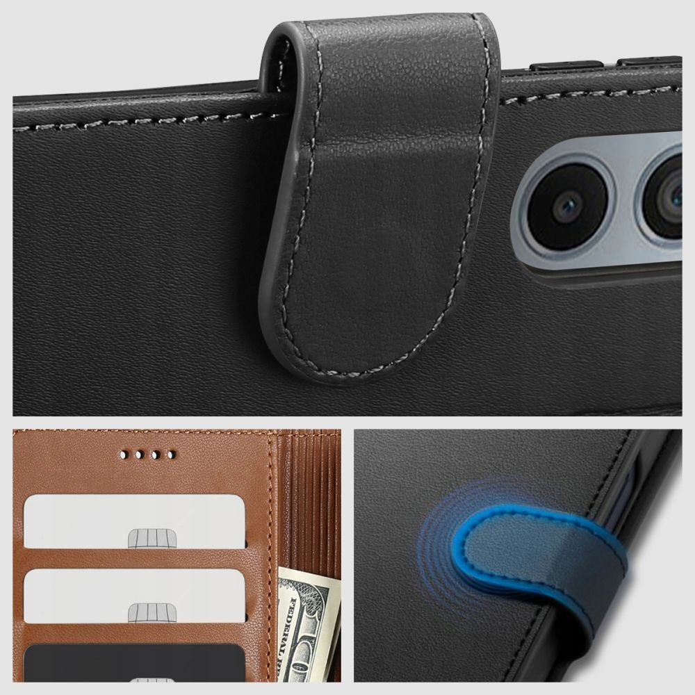 Etui Tech-Protect Wallet Samsung Galaxy A15 4G/5G Black Case z widocznym miejscem na karty