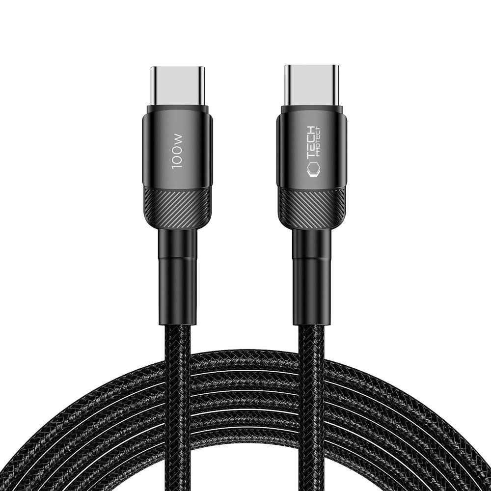 Kabel USB-C Tech-Protect UltraBoost Evo na tle czarnym