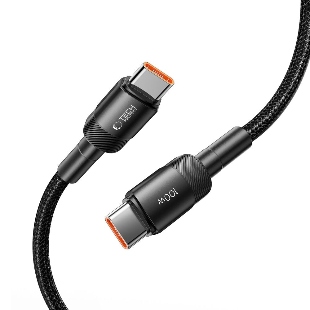 Zbliżenie na złącze USB-C kabla Tech-Protect UltraBoost Evo