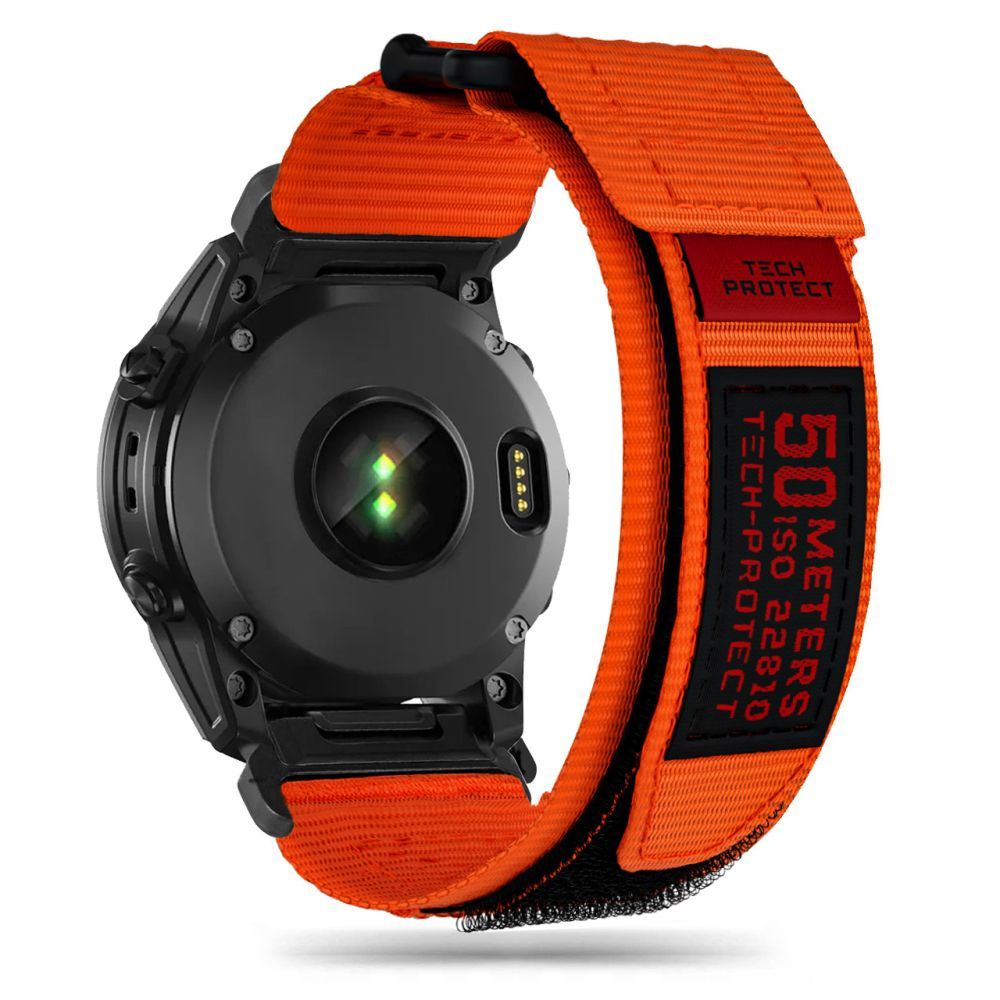 Pasek Tech-Protect Scout Pro Garmin Fenix Orange na tle górskim