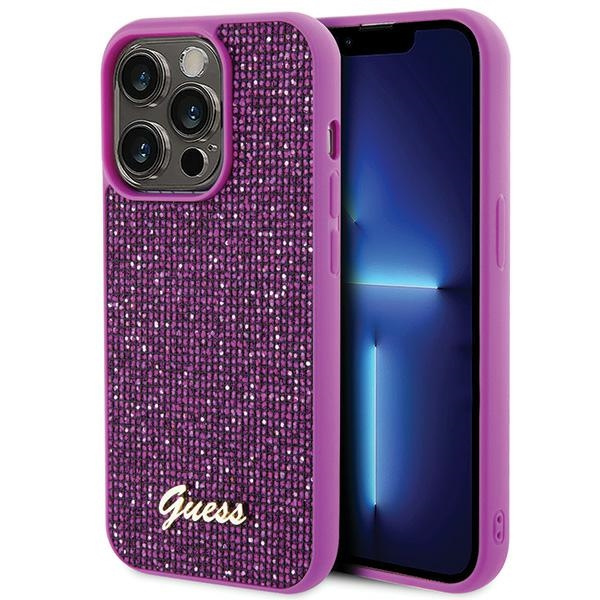 Etui Guess GUHCP15LPMSDGSF iPhone 15 Pro 6.1" fuksja/fuschia hardcase Disco Metal Script Case