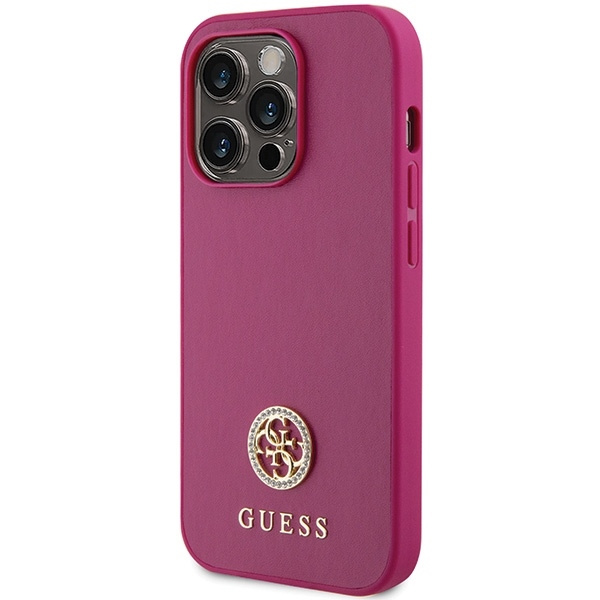 Etui Guess GUHCP15XPS4DGPP iPhone 15 Pro Max 6.7" różowy/pink hardcase Strass Metal Logo