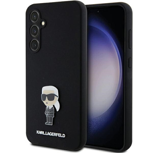 Etui Karl Lagerfeld KLHCS23FEMHKNPK Samsung Galaxy S23 FE S711 czarny/black Silicone Ikonik Metal Pin Case