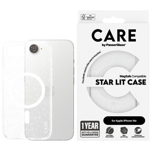 Etui CARE by PanzerGlass Flagship Urban   Combat StarLight White MagSafe do iPhone 16e przezroczysty