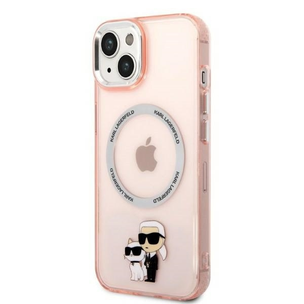 Etui Karl Lagerfeld Klhmp14mhnkcip Iphone 14 Plus 6,7" Hardcase Różowy/pink Iconic Karl&choupette Magsafe Case