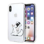 Etui KARL LAGERFELD Apple iPhone X XS Choupette Fun Bezbarwny Case