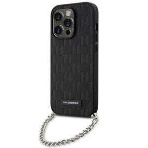 Etui Karl Lagerfeld KLHCP14XSACKLHPK iPhone 14 Pro Max 6.7" czarny/black hardcase Saffiano Monogram Chain Case