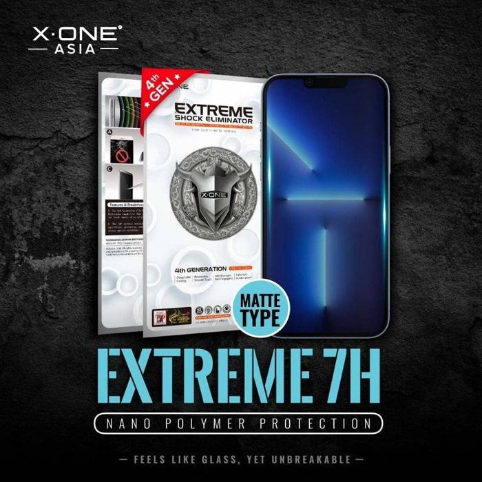 Szkło hartowane X-ONE Extreme Shock Eliminator 4th gen. Matowe - do iPhone 14 Pro