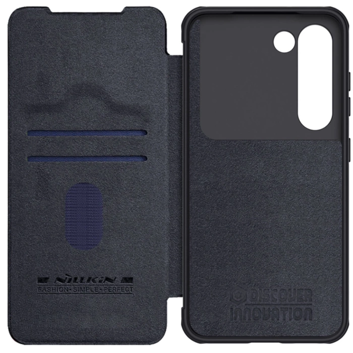 Nillkin Qin Leather Pro Case etui Samsung Galaxy S23+ pokrowiec z klapką osłona na aparat czarne