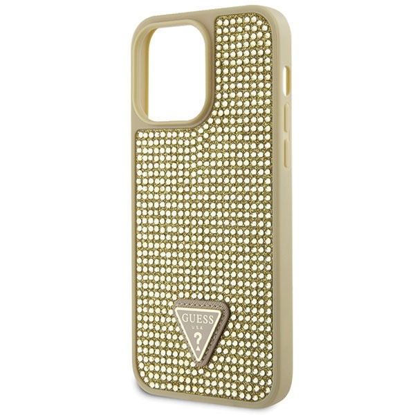 Etui Guess GUHCP14XHDGTPD iPhone 14 Pro Max 6.7" złoty/gold hardcase Rhinestone Triangle Case