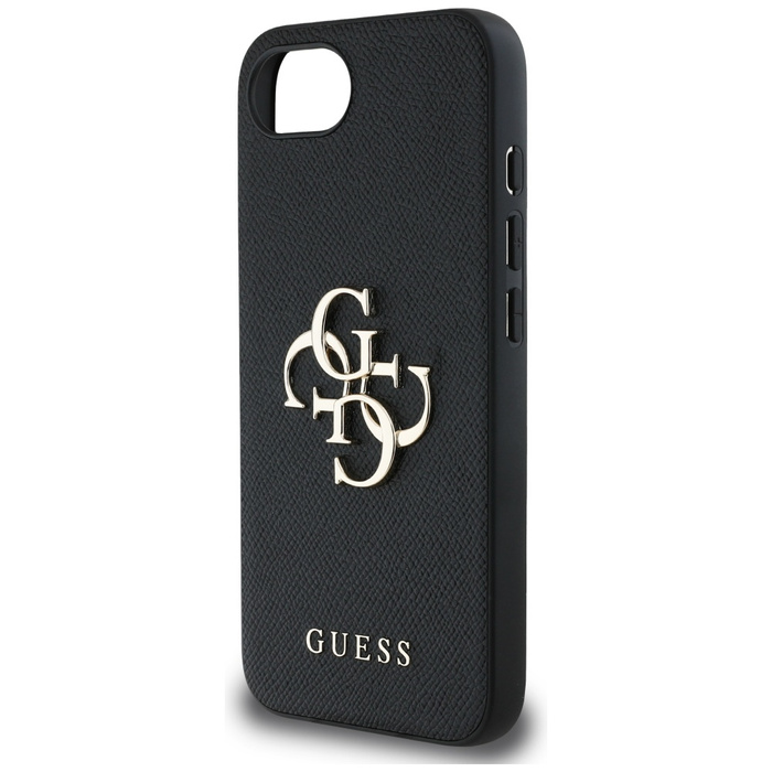 Etui Guess Grained Big 4G Logo Small     Classic Logo do iPhone 16e czarny