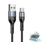 Kabel Pleciony USAMS USB USB-C SJ449ZJ01 US-SJ449 U55 2A 1m Czarny