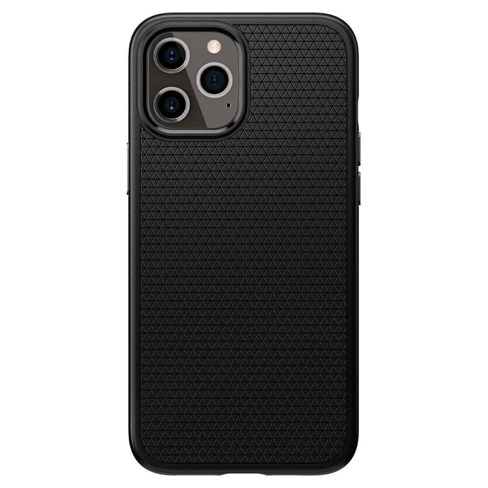 Etui SPIGEN iPhone 12 Pro Max Liquid Air Matte Black Czarne Case