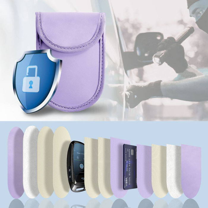 KLATKA FARADAYA TECH-PROTECT KLR100 POUCH KEYLESS RFID SIGNAL BLOCKER CASE LAVENDER