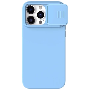 Silikonowe etui Nillkin CamShield Silky Silicone Case do iPhone 15 Pro z osłoną na aparat - niebieski