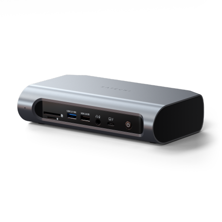 Satechi Thunderbolt 4 Multimedia Pro Dock - stacja dokująca (2x DisplayPort 1.4, 2x HDMI 2.1, 7x USB, 3,5mm jack, Ethernet 2.5 Gbps, czytnik kart SD/micro SD) (space gray)