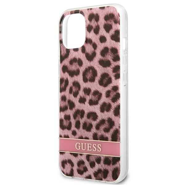 Etui GUESS Apple iPhone 13 Mini Leopard Różowy Hardcase