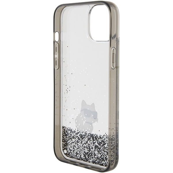 Etui Karl Lagerfeld KLHCP15MLKCNSK iPhone 15 Plus 6.7" transparent hardcase Liquid Glitter Choupette