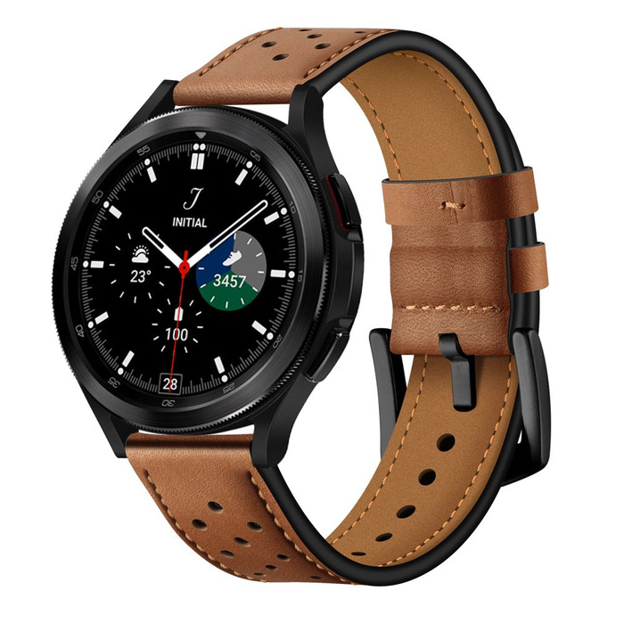 Pasek TECH-PROTECT Samsung Galaxy Watch 4 40 / 42 / 44 / 46mm Leather Brown