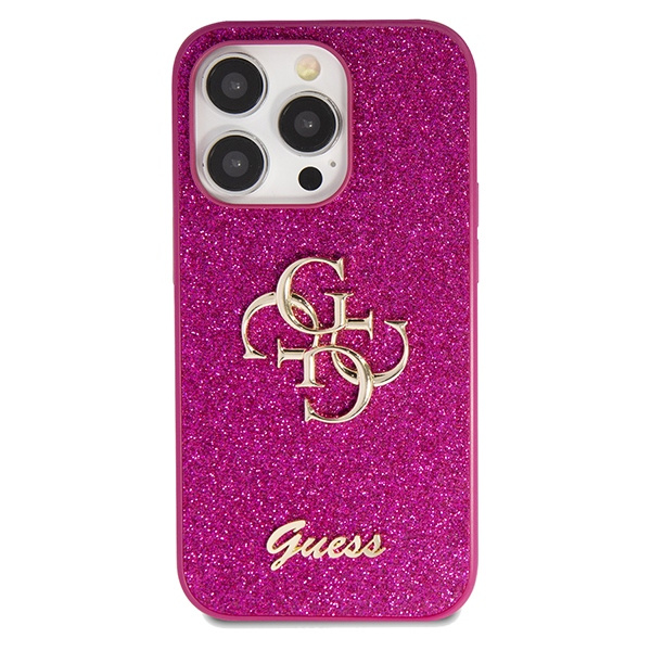 Etui Guess GUHCP15LHG4SGU iPhone 15 Pro 6.1" fioletowy/purple hardcase Glitter Script Big 4G Case