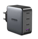 Ładowarka sieciowa UGREEN CD226, 3x USB-C, 1x USB-A, GaN, PD3.0, QC4+, 100W, Kabel 1.5m (szary)