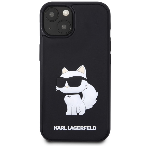 Etui Karl Lagerfeld KLHCP14M3DRKHNK iPhone 14 Plus 6.7" czarny/black hardcase Rubber Choupette 3D Case