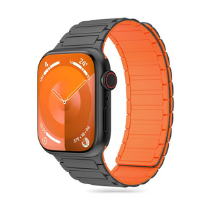 Pasek Tech-protect Iconband Magnetic Apple Watch 4 / 5 / 6 / 7 / 8 / 9 / Se / Ultra 1 / 2 (42 / 44 / 45 / 49 Mm) Titanium/orange