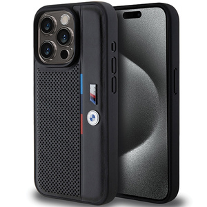 Etui Bmw Bmhcp15x23pupvk Iphone 15 Pro Max 6.7" Czarny/black Hardcase Perforated Tricolor Line Case