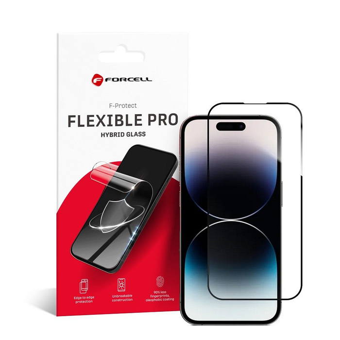 Forcell Flexible 5D - szkło hybrydowe do iPhone 14 Pro czarny