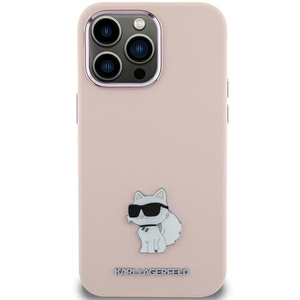 Etui Karl Lagerfeld KLHCP15MSMHCNPP iPhone 15 Plus 6.7" różowy/pink Silicone Choupette Metal Pin Case