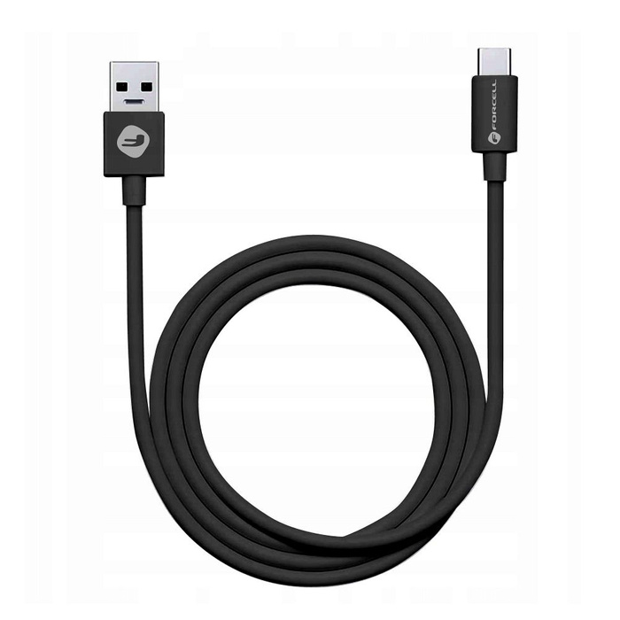 FORCELL C319 kabel USB A do Typ C 2,1A TUBA 1 m czarny