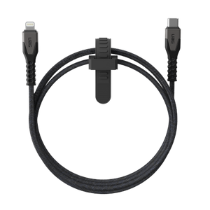 UAG Rugged Cable - kabel USB-C - lightning 30W, 1,5 m (black/gray)