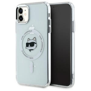 Karl Lagerfeld KLHMN61HLSCHH iPhone 11    / Xr 6.1" biały/white hardcase IML Metal Choupette Head MagSafe