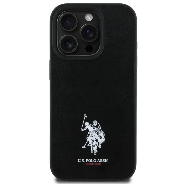 US Polo USHCP15XPGEK iPhone 15 Pro Max    6,7" czarny/black Leather Embroidered DH Color