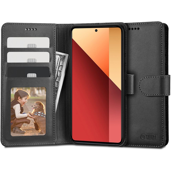 Etui Tech-protect Wallet Xiaomi Redmi Note 13 Pro 4g / Lte / Poco M6 Pro 4g / Lte Black