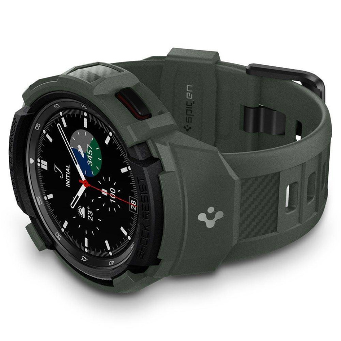 Pasek SPIGEN Rugged Armor ”PRO” Samsung Galaxy Watch 4 Classic 46 Mm Military Green