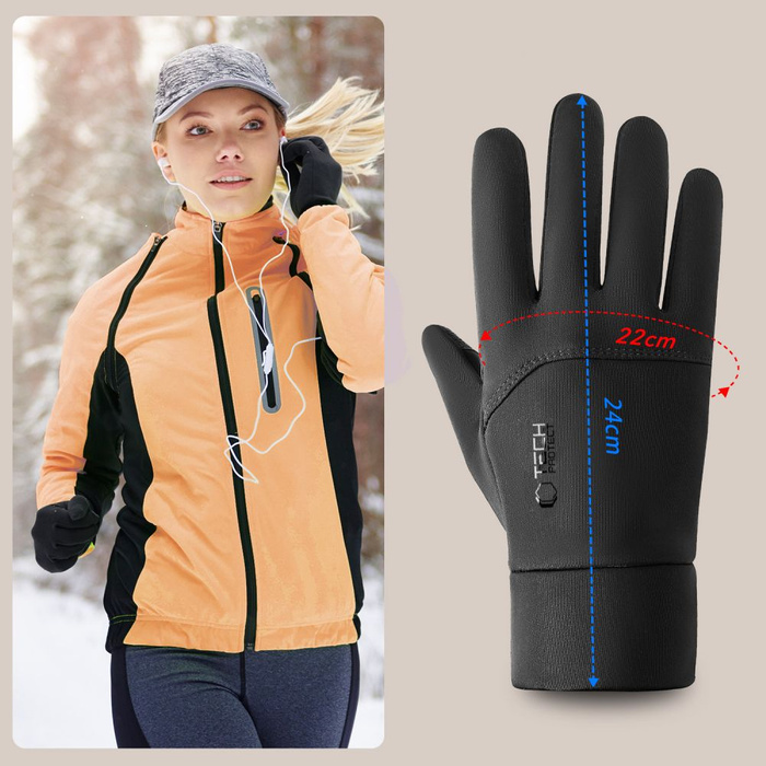 TECH-PROTECT WG01 WINTER TOUCHSCREEN GLOVES M BLACK