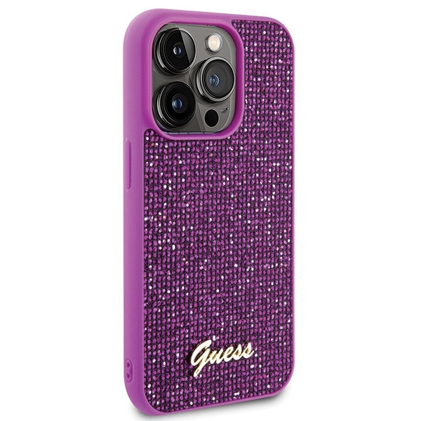 Etui Guess GUHCP15LPMSDGSF iPhone 15 Pro 6.1" fuksja/fuschia hardcase Disco Metal Script Case