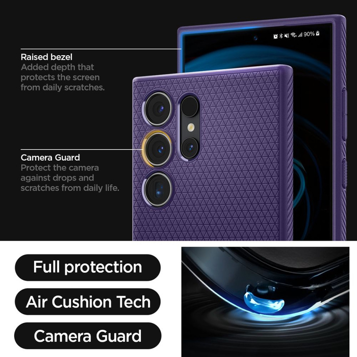 Etui Spigen Liquid Air Samsung Galaxy S24 Ultra Deep Purple Case