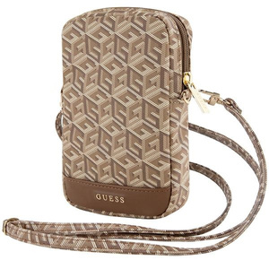 Guess Torebka GUWBZPGCSPGW brązowy/brown Zip GCube Bottom Stripe