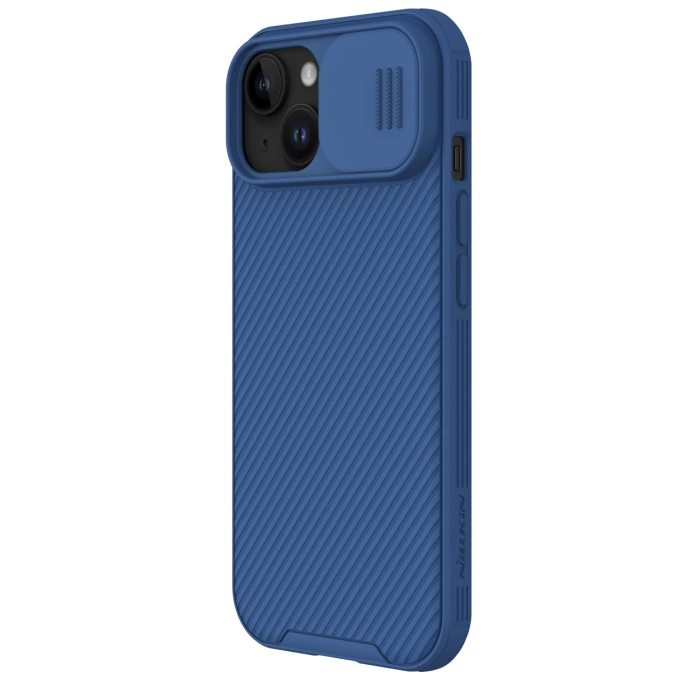 Pancerne etui Nillkin CamShield Pro Magnetic Case do iPhone 15 z osłoną na aparat - niebieskie