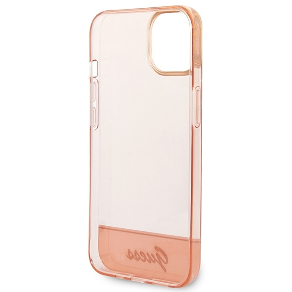 Etui GUESS Apple iPhone 14 Translucent Różowy Hardcase