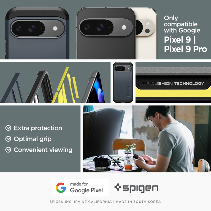 Etui SPIGEN TOUGH ARMOR GOOGLE PIXEL 9 / 9 PRO METAL SLATE