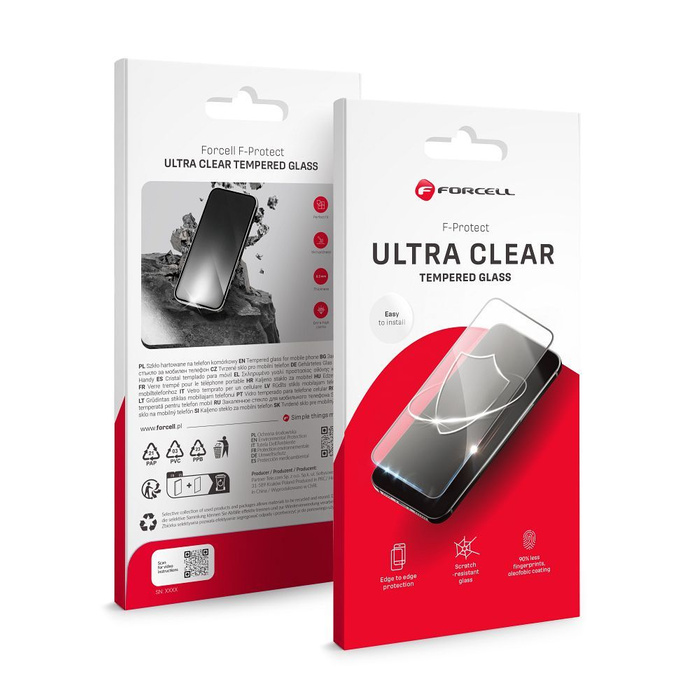 Szkło Hartowane Forcell Ultra Clear Glass - do Iphone 13 Pro Max / 14 Plus czarny