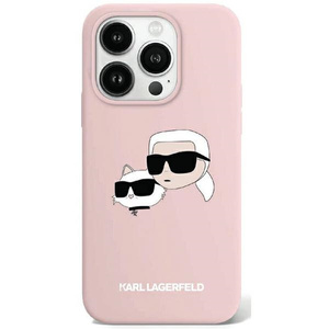 Etui Karl Lagerfeld KLHMP15SSKCHPPLP iPhone 15 / 14 / 13 6.1" różowy/pink hardcase Silicone Karl & Choupette MagSafe