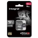 Integral karta pamięci 64GB microSDXC Ultima Pro kl. 10 UHS-I 90 MB/s + adapter