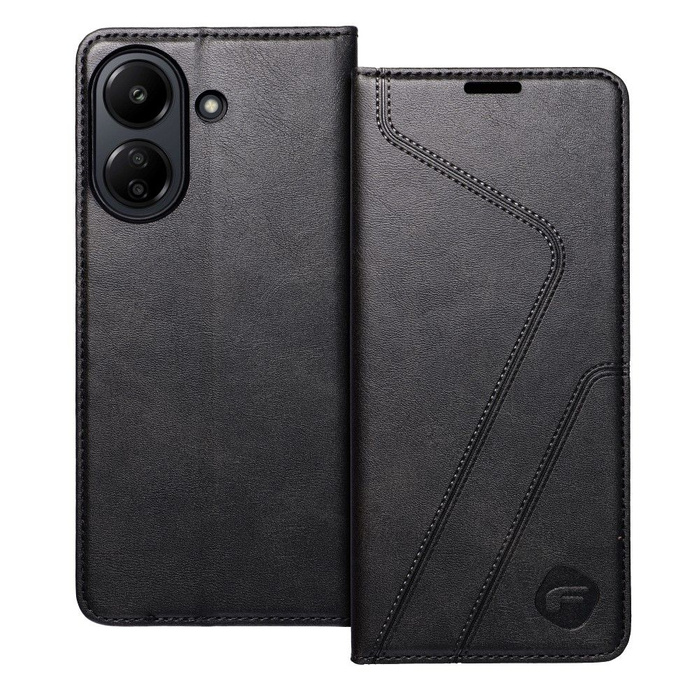 FORCELL F-PROTECT RFID Blocker Book kabura do XIAOMI Redmi 13c / POCO C65 czarny