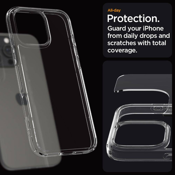 ETUI SPIGEN ULTRA HYBRID IPHONE 16 PRO CRYSTAL CLEAR