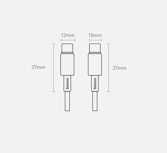 Kabel Baseus CATWJ-A01 USB-C - USB-C PD QC 100W 5A 480Mb/s 2m - czarny