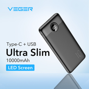 VEGER powerbank 10000 mAh PD QC3.0 2A 20W L10S (W1105PD) czarny